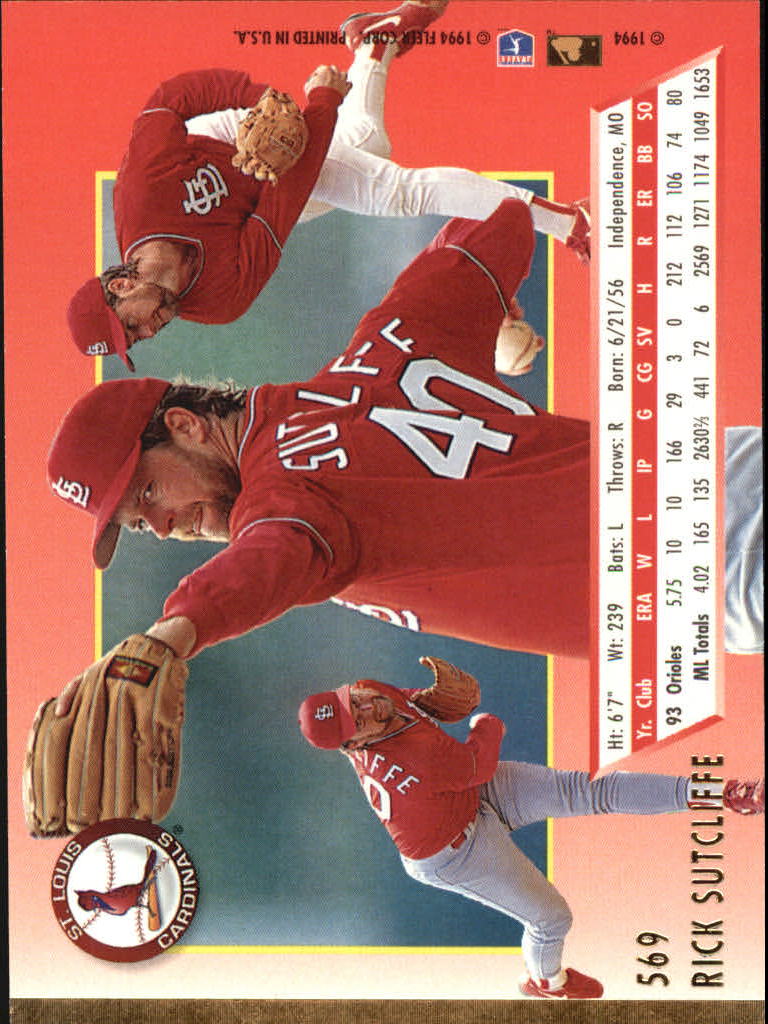 A0485- 1994 Ultra Baseball Karten 501-600 + Einsätze -du Pick- 15 + Gratis US - Bild 133 von 310