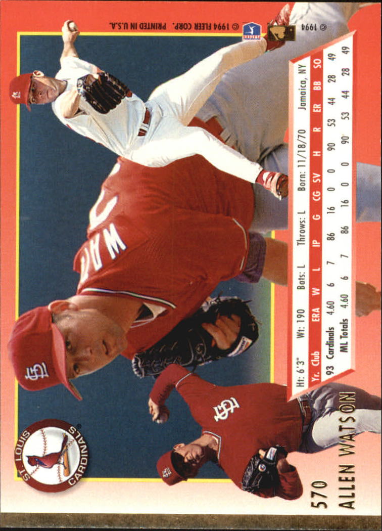 A0485- 1994 Ultra Baseball Karten 501-600 + Einsätze -du Pick- 15 + Gratis US - Bild 135 von 310