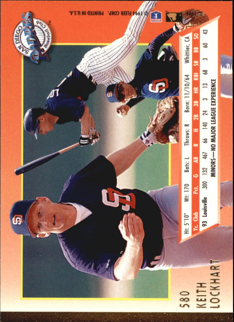 A0485- 1994 Ultra Baseball Karten 501-600 + Einsätze -du Pick- 15 + Gratis US - Bild 155 von 310