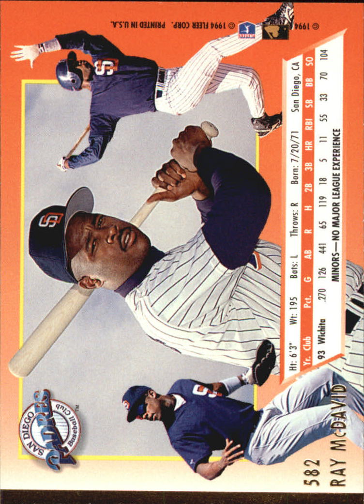 A0485- 1994 Ultra Baseball Karten 501-600 + Einsätze -du Pick- 15 + Gratis US - Bild 159 von 310