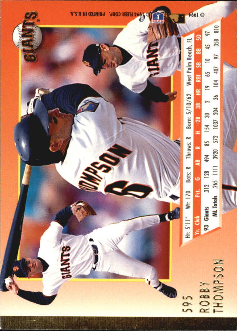 A0485- 1994 Ultra Baseball Karten 501-600 + Einsätze -du Pick- 15 + Gratis US - Bild 185 von 310