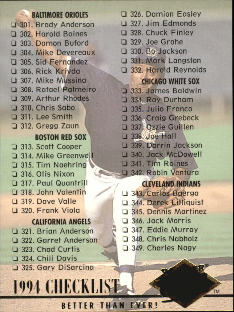 A0485- 1994 Ultra Baseball Karten 501-600 + Einsätze -du Pick- 15 + Gratis US - Bild 188 von 310