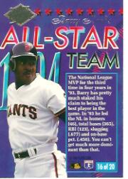 1994 Ultra All-Stars #16 Barry Bonds back image