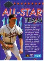 1994 Ultra All-Stars #19 Tom Glavine back image