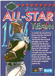 1994 Ultra All-Stars #20 Greg Maddux back image