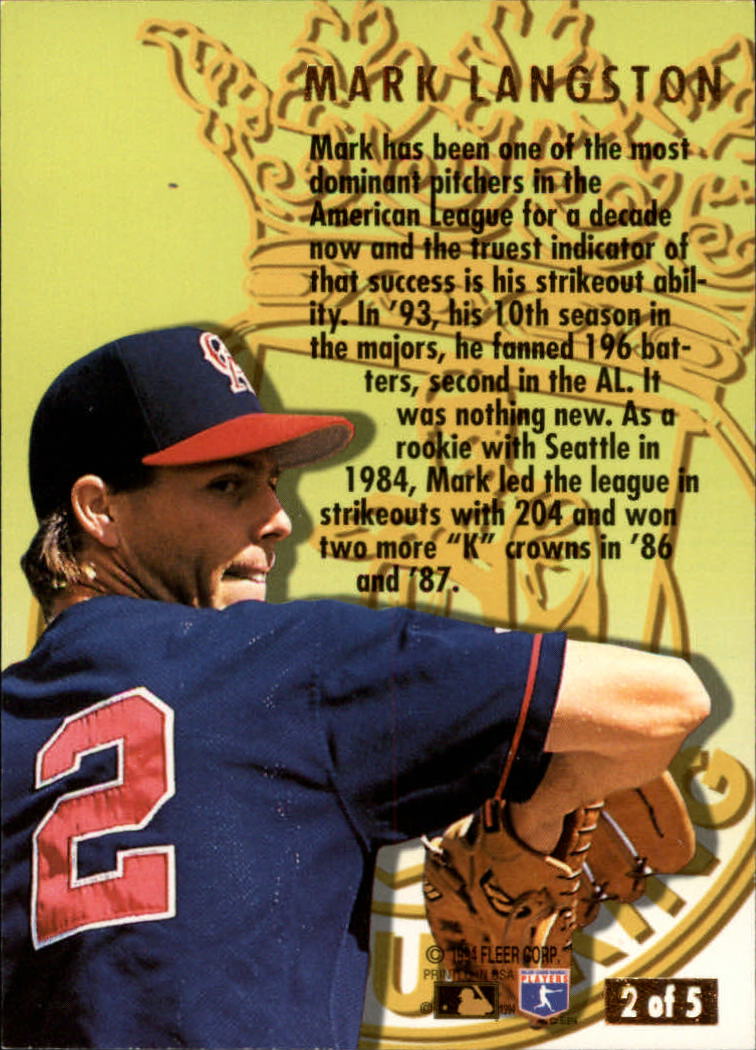 A0485- 1994 Ultra Baseball Karten 501-600 + Einsätze -du Pick- 15 + Gratis US - Bild 308 von 310