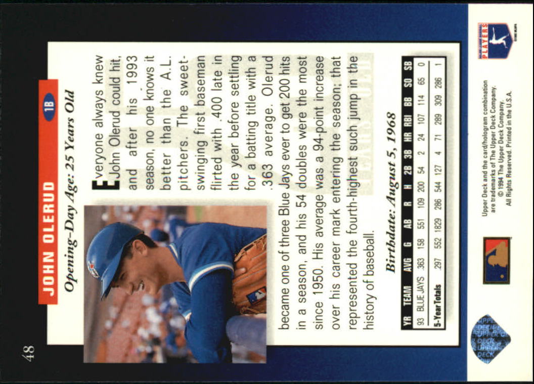 A2611- 1994 Upper Deck Baseball #S 1-211 + Rookies -du Pick- 15 + Gratis US - Bild 73 von 379