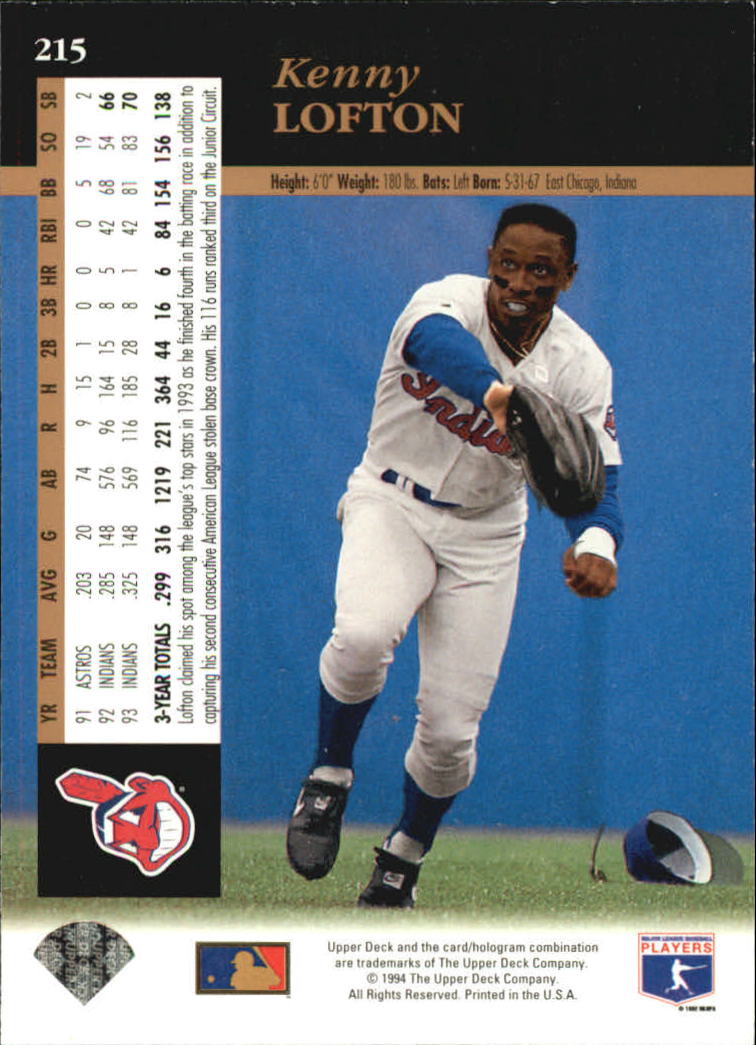 1996 Indians Fleer #6 Kenny Lofton - NM-MT