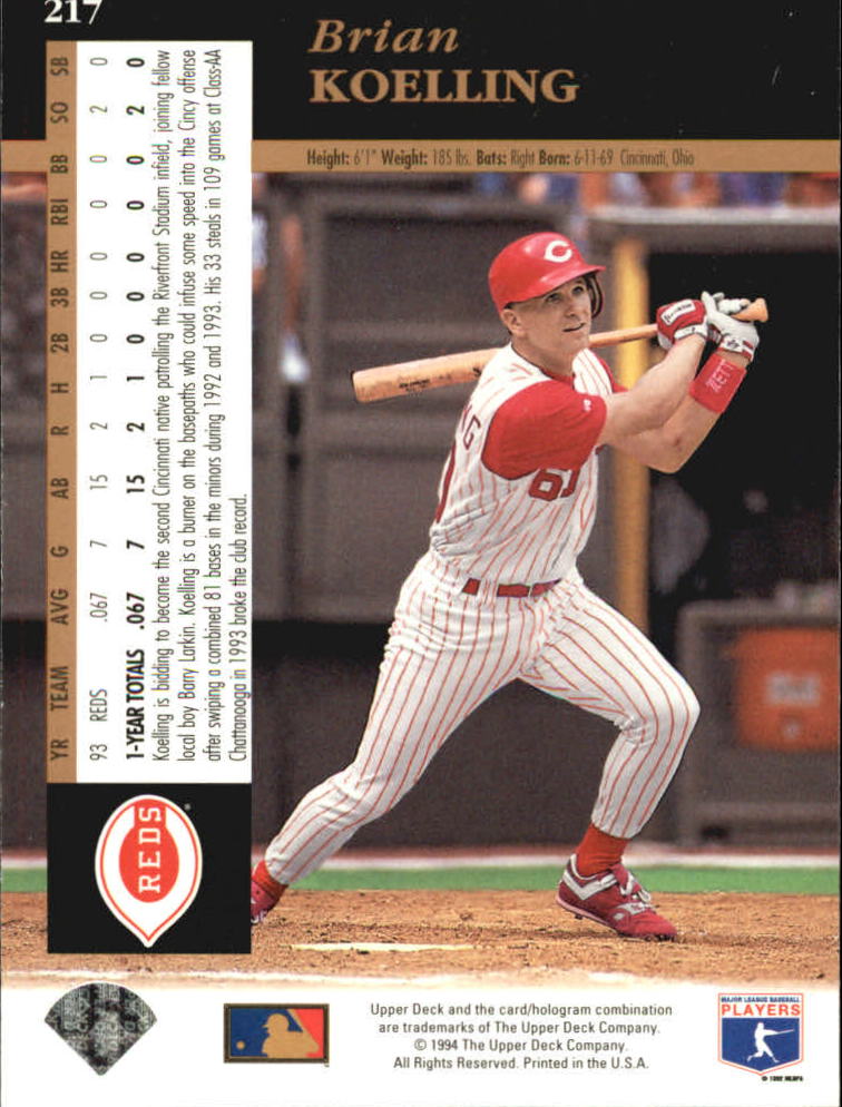 A2611- 1994 Upper Deck Baseball #s 212-421 +Rookies -You Pick- 15+ FREE US SHIP - Picture 13 of 383