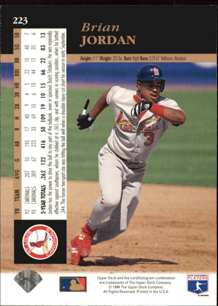 A2611- 1994 Upper Deck Baseball #s 212-421 +Rookies -You Pick- 15+ FREE US SHIP - Picture 23 of 383