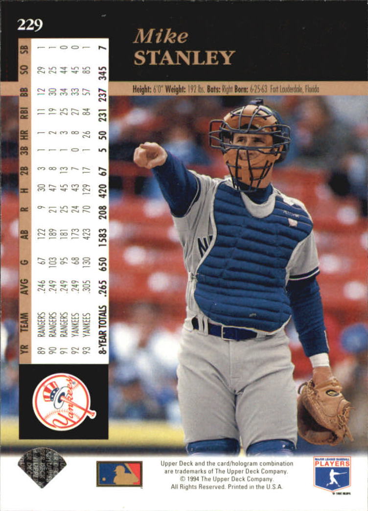 A2611- 1994 Upper Deck Baseball #s 212-421 +Rookies -You Pick- 15+ FREE US SHIP - Picture 31 of 383