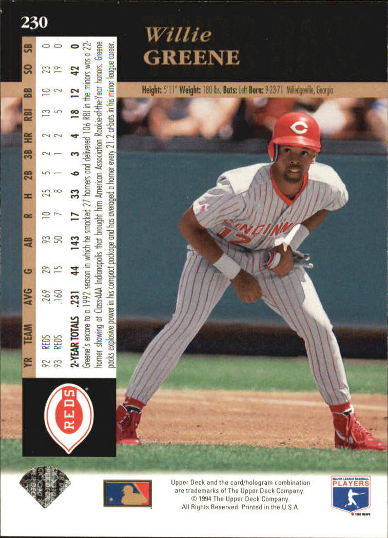 A2611- 1994 Upper Deck Baseball #s 212-421 +Rookies -You Pick- 15+ FREE US SHIP - Picture 33 of 383