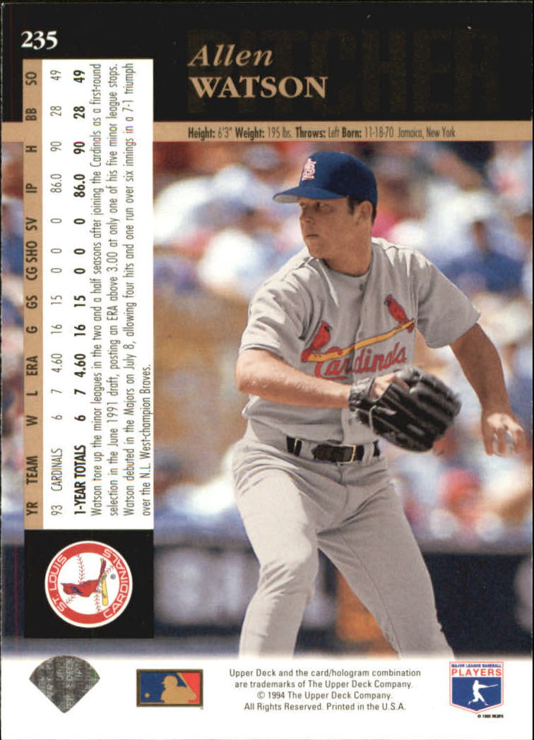 A2611- 1994 Upper Deck Baseball #s 212-421 +Rookies -You Pick- 15+ FREE US SHIP - Picture 43 of 383