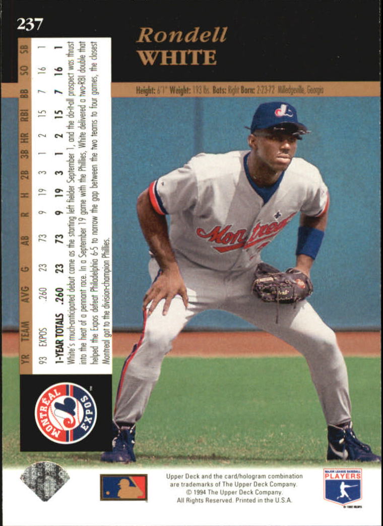 A2611- 1994 Upper Deck Baseball #s 212-421 +Rookies -You Pick- 15+ FREE US SHIP - Picture 47 of 383