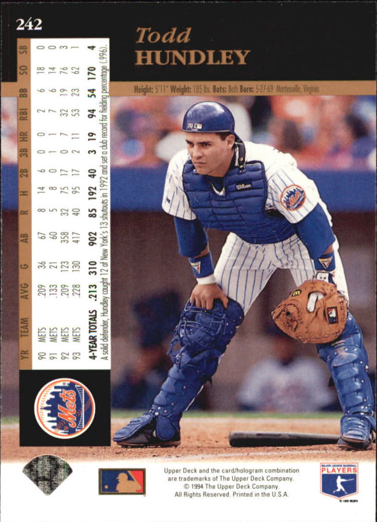 A2611- 1994 Upper Deck Baseball #s 212-421 +Rookies -You Pick- 15+ FREE US SHIP - Picture 57 of 383