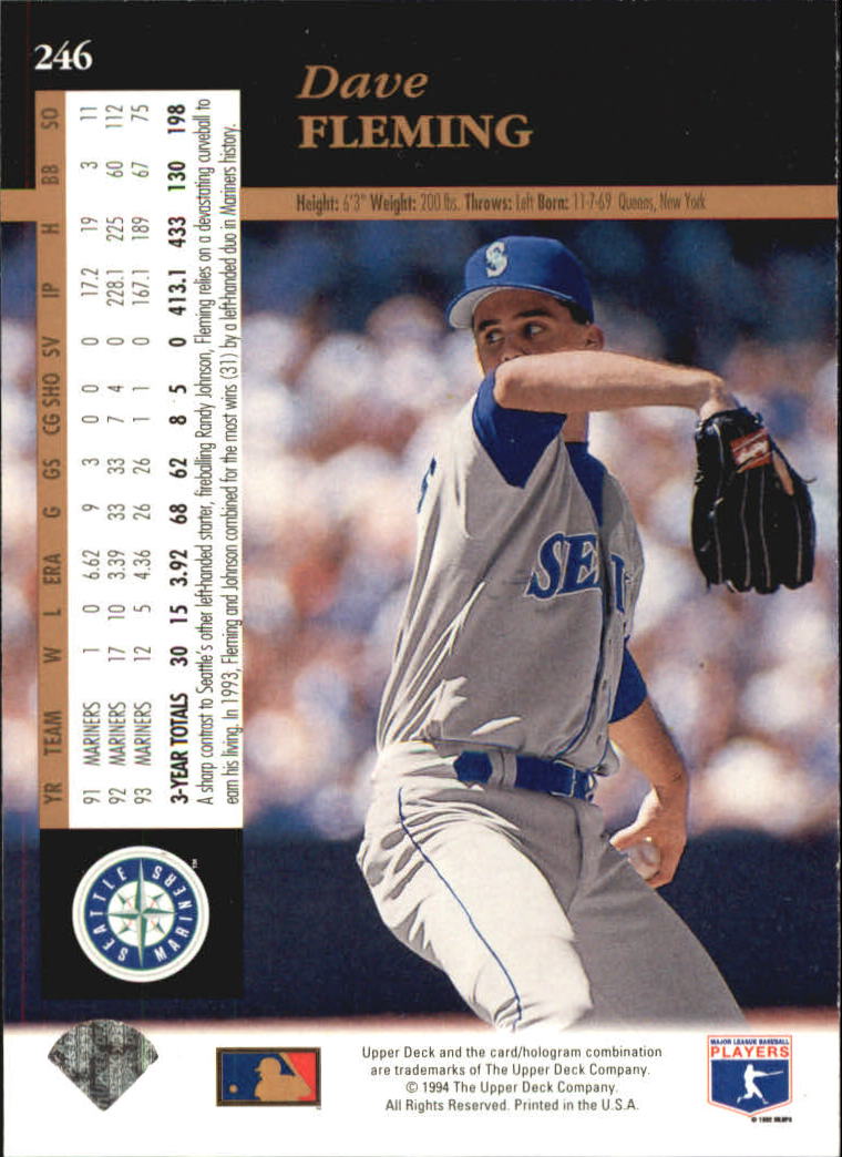 A2611- 1994 Upper Deck Baseball #s 212-421 +Rookies -You Pick- 15+ FREE US SHIP - Picture 65 of 383