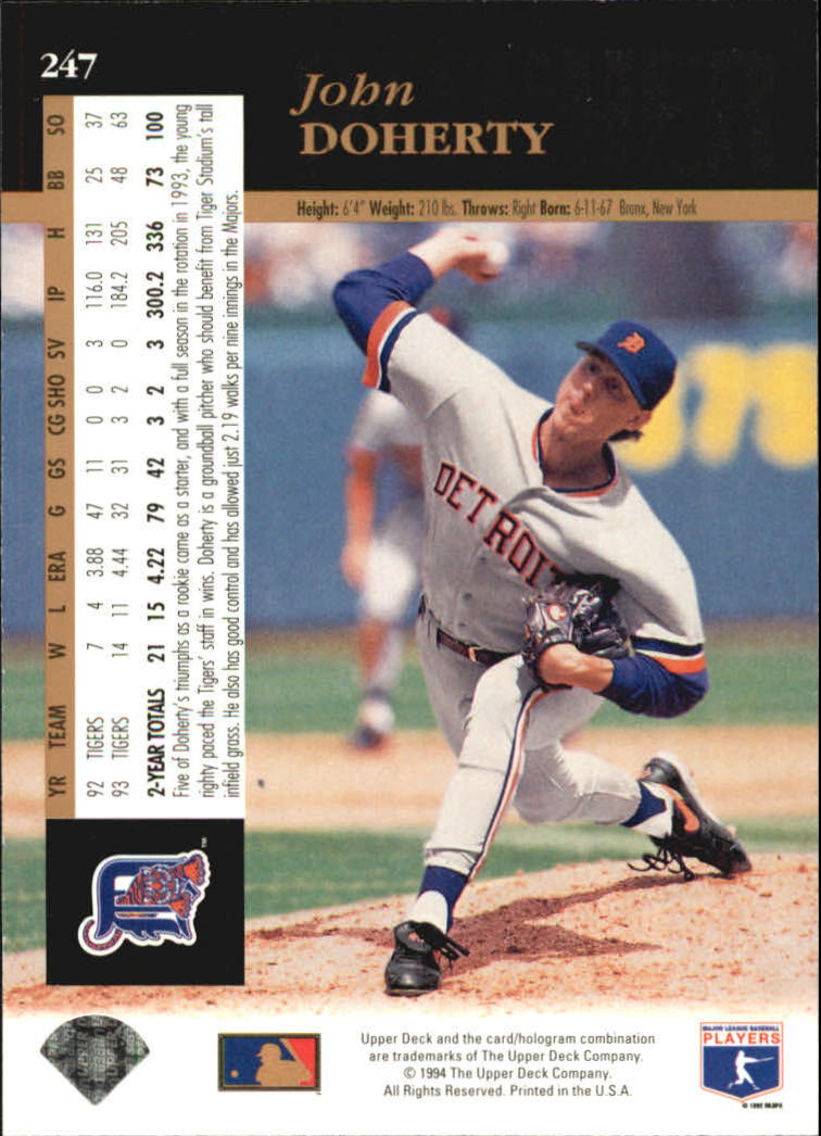 A2611- 1994 Upper Deck Baseball #s 212-421 +Rookies -You Pick- 15+ FREE US SHIP - Picture 67 of 383
