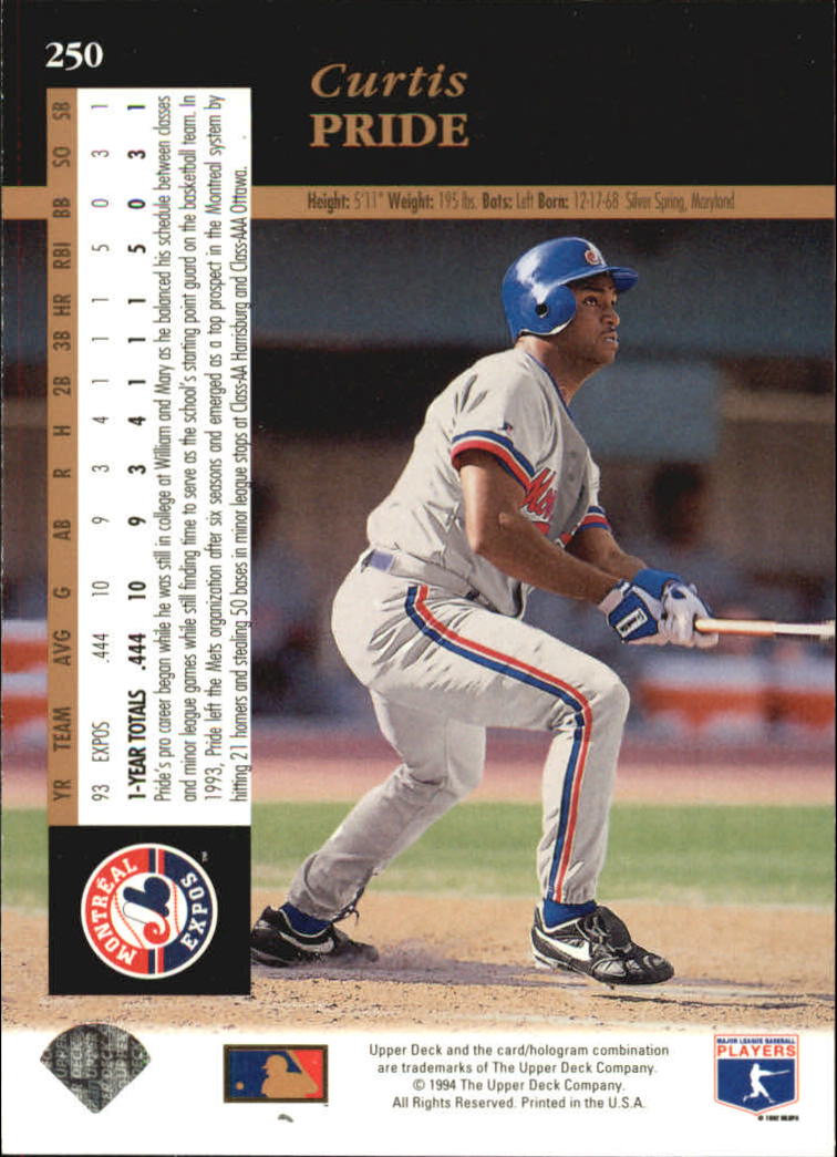 A2611- 1994 Upper Deck Baseball #s 212-421 +Rookies -You Pick- 15+ FREE US SHIP - Picture 73 of 383