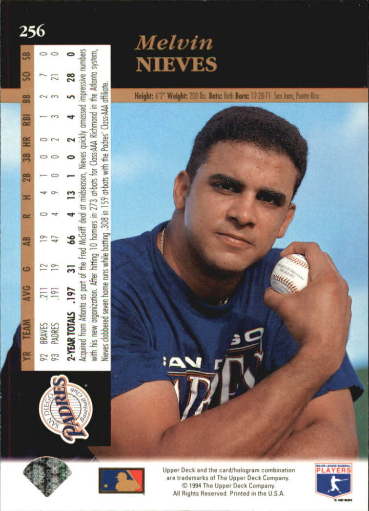 A2611- 1994 Upper Deck Baseball #s 212-421 +Rookies -You Pick- 15+ FREE US SHIP - Picture 85 of 383