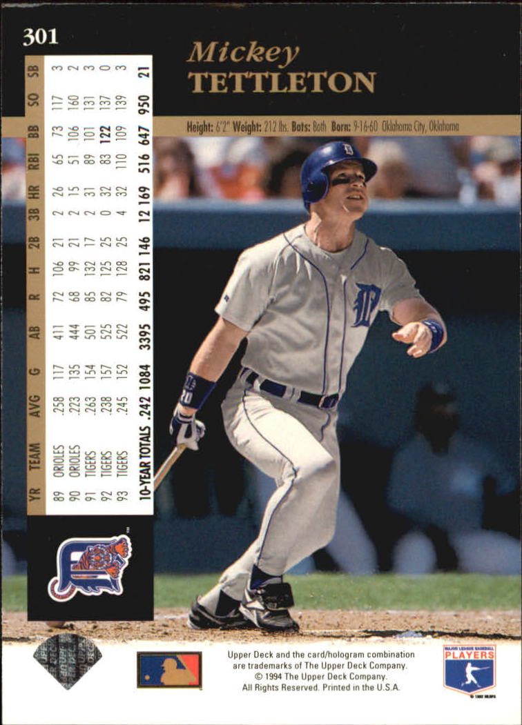 A2611- 1994 Upper Deck Baseball #s 212-421 +Rookies -You Pick- 15+ FREE US SHIP - Picture 161 of 383