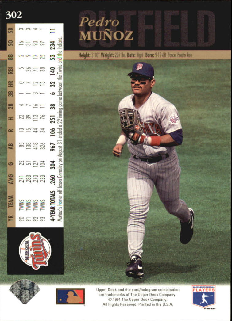 A2611- 1994 Upper Deck Baseball #s 212-421 +Rookies -You Pick- 15+ FREE US SHIP - Picture 163 of 383