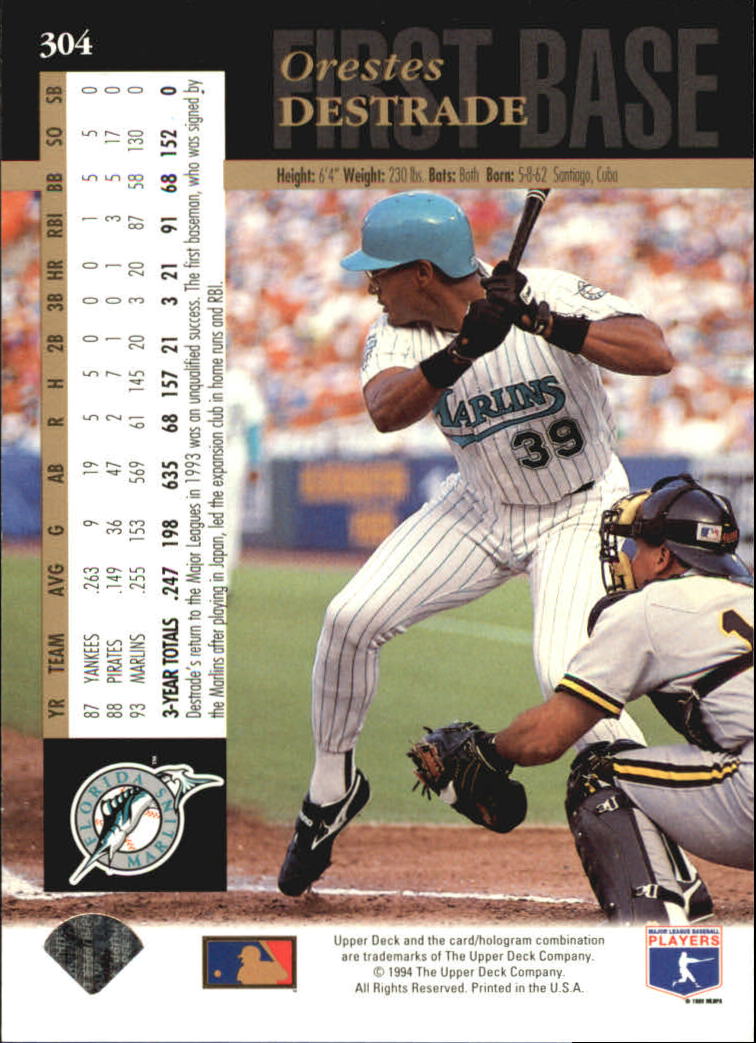 A2611- 1994 Upper Deck Baseball #s 212-421 +Rookies -You Pick- 15+ FREE US SHIP - Picture 167 of 383