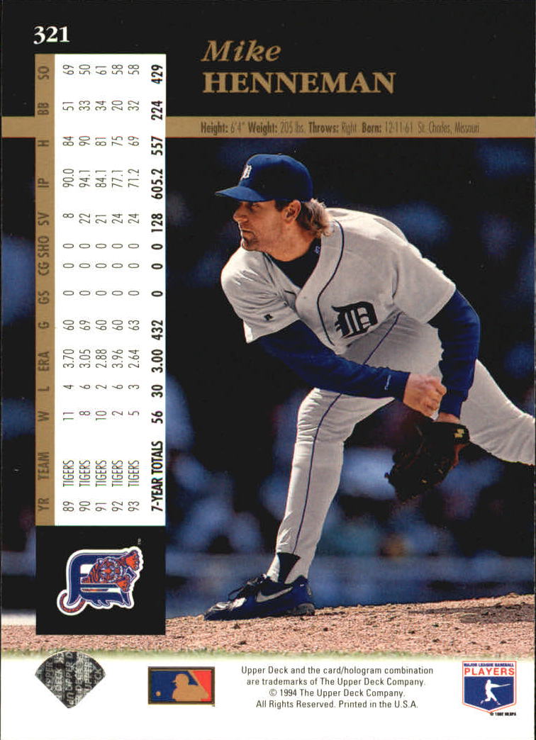 A2611- 1994 Upper Deck Baseball #s 212-421 +Rookies -You Pick- 15+ FREE US SHIP - Picture 197 of 383