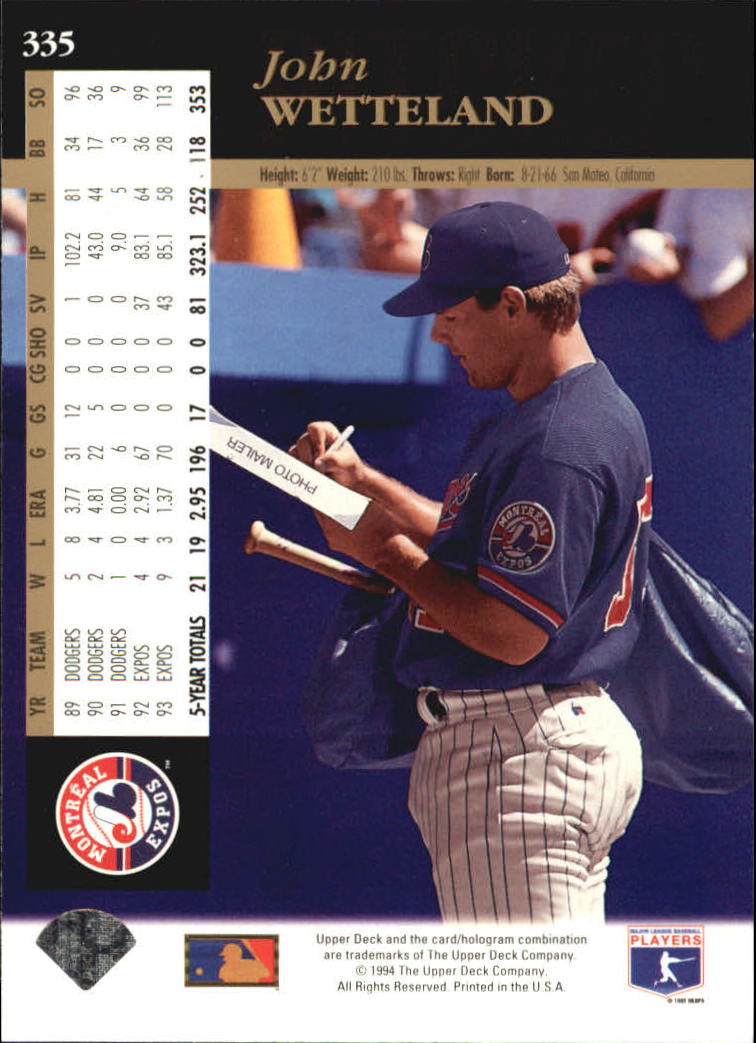 A2611- 1994 Upper Deck Baseball #s 212-421 +Rookies -You Pick- 15+ FREE US SHIP - Picture 221 of 383