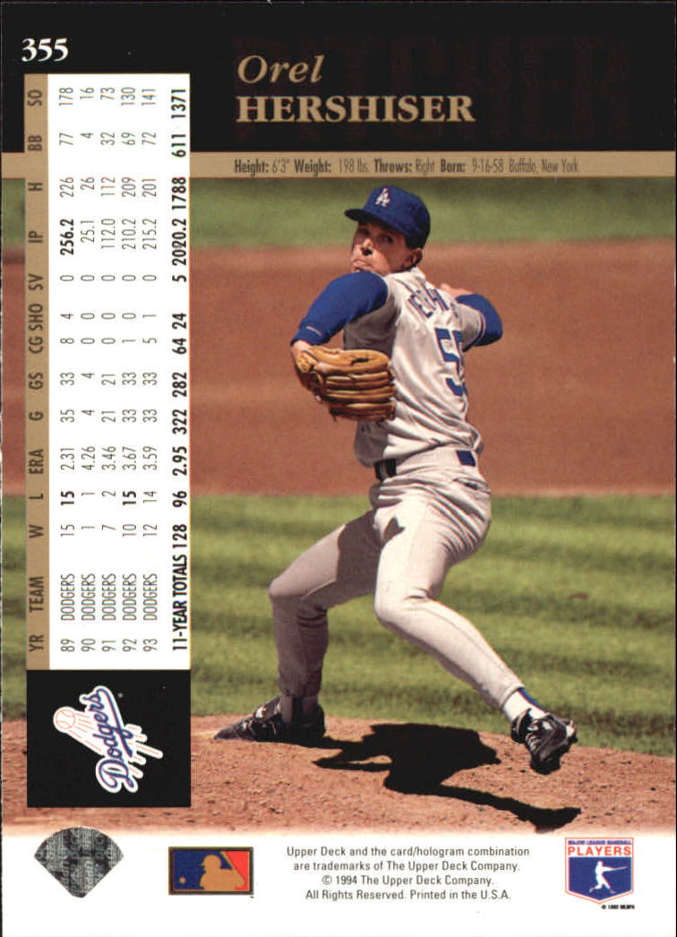 A2611- 1994 Upper Deck Baseball #s 212-421 +Rookies -You Pick- 15+ FREE US SHIP - Picture 257 of 383