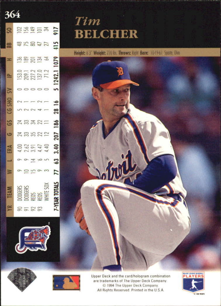 A2611- 1994 Upper Deck Baseball #s 212-421 +Rookies -You Pick- 15+ FREE US SHIP - Picture 273 of 383