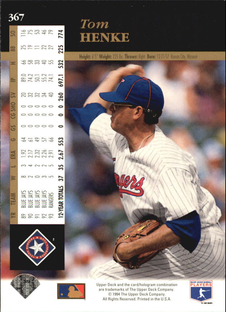 A2611- 1994 Upper Deck Baseball #s 212-421 +Rookies -You Pick- 15+ FREE US SHIP - Picture 279 of 383