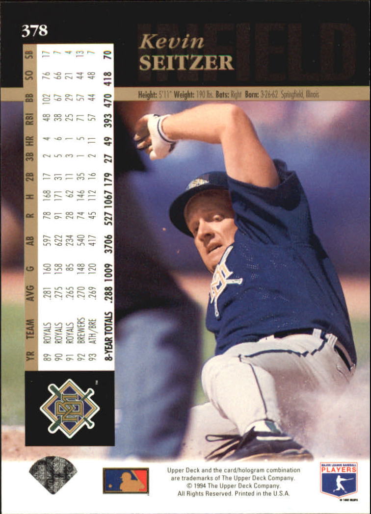A2611- 1994 Upper Deck Baseball #s 212-421 +Rookies -You Pick- 15+ FREE US SHIP - Picture 301 of 383