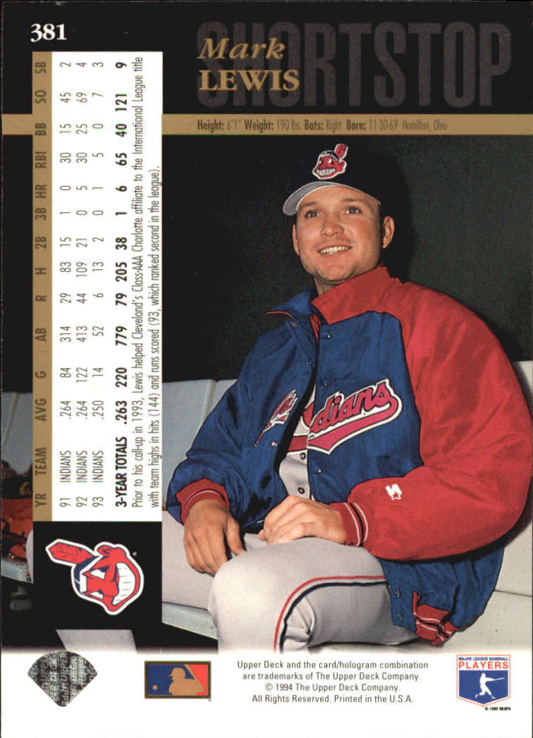 A2611- 1994 Upper Deck Baseball #s 212-421 +Rookies -You Pick- 15+ FREE US SHIP - Picture 307 of 383