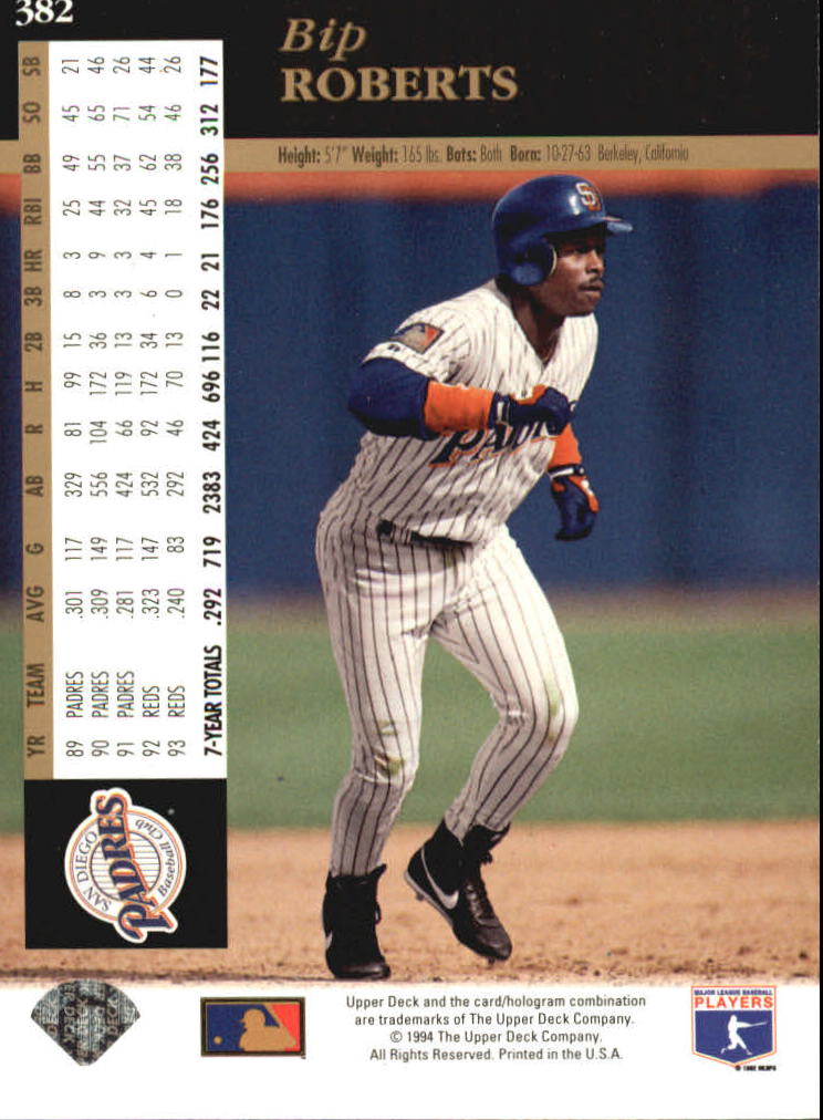 A2611- 1994 Upper Deck Baseball #s 212-421 +Rookies -You Pick- 15+ FREE US SHIP - Picture 309 of 383