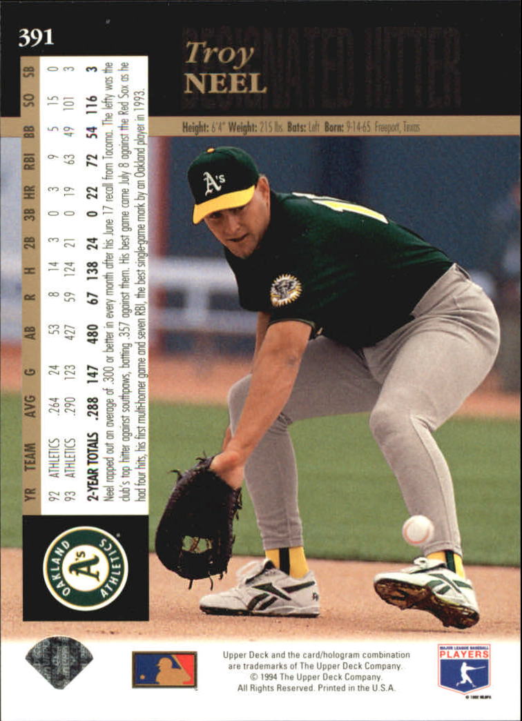 A2611- 1994 Upper Deck Baseball #s 212-421 +Rookies -You Pick- 15+ FREE US SHIP - Picture 325 of 383