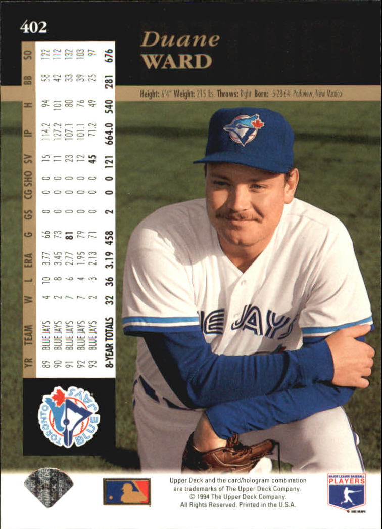 A2611- 1994 Upper Deck Baseball #s 212-421 +Rookies -You Pick- 15+ FREE US SHIP - Picture 345 of 383
