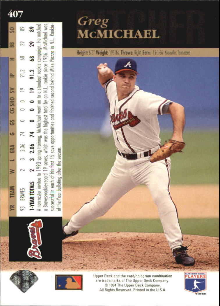 A2611- 1994 Upper Deck Baseball #s 212-421 +Rookies -You Pick- 15+ FREE US SHIP - Picture 355 of 383