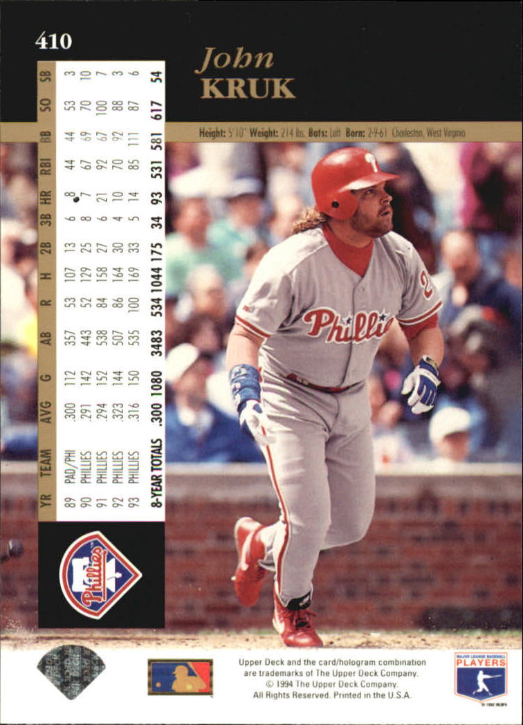 A2611- 1994 Upper Deck Baseball #s 212-421 +Rookies -You Pick- 15+ FREE US SHIP - Picture 361 of 383