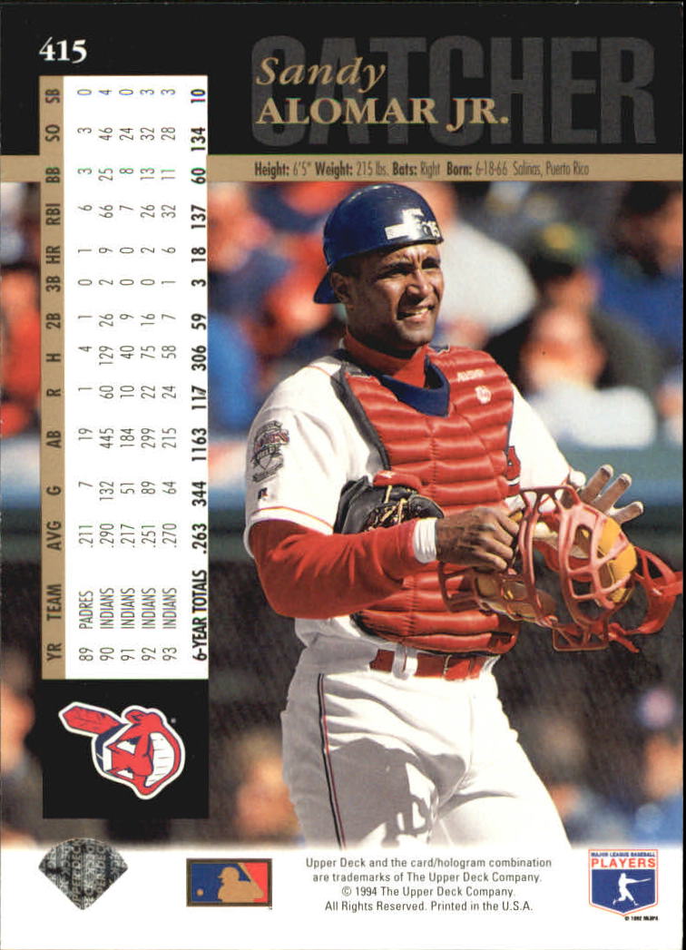 A2611- 1994 Upper Deck Baseball #s 212-421 +Rookies -You Pick- 15+ FREE US SHIP - Picture 371 of 383