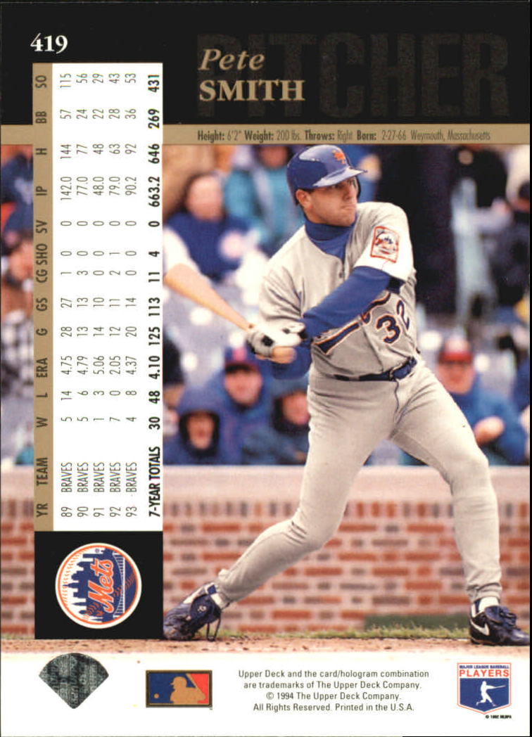 A2611- 1994 Upper Deck Baseball #s 212-421 +Rookies -You Pick- 15+ FREE US SHIP - Picture 379 of 383