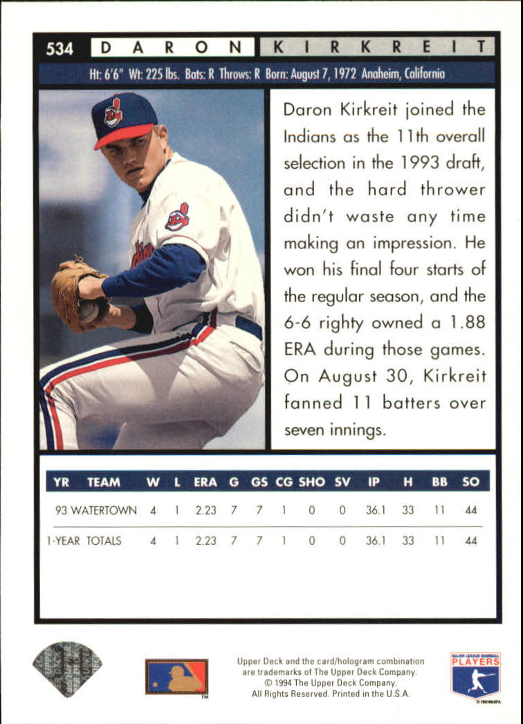 A1351- 1994 Upper Deck Electric Diamond BB 401-550+ -You Pick- 10+ FREE US SHIP - Picture 57 of 134