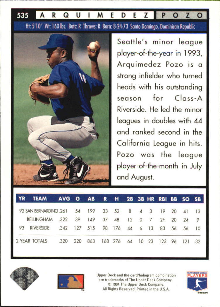 A1351- 1994 Upper Deck Electric Diamond BB 401-550+ -You Pick- 10+ FREE US SHIP - Picture 59 of 134