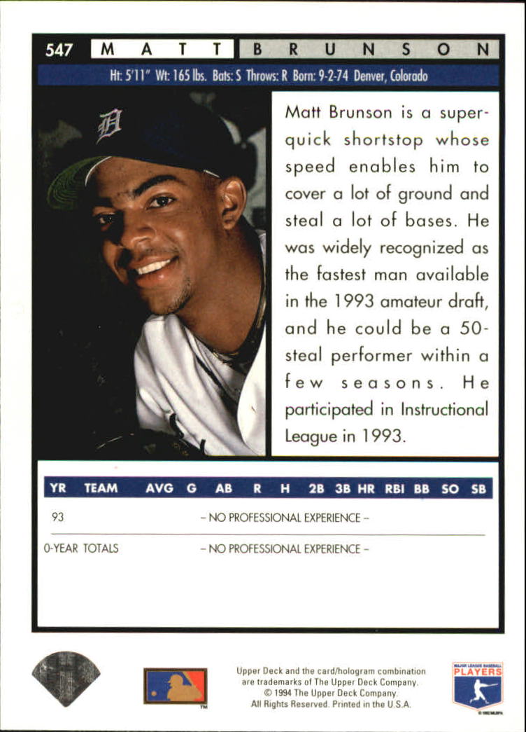 A1351- 1994 Upper Deck Electric Diamond BB 401-550+ -You Pick- 10+ FREE US SHIP - Picture 71 of 134