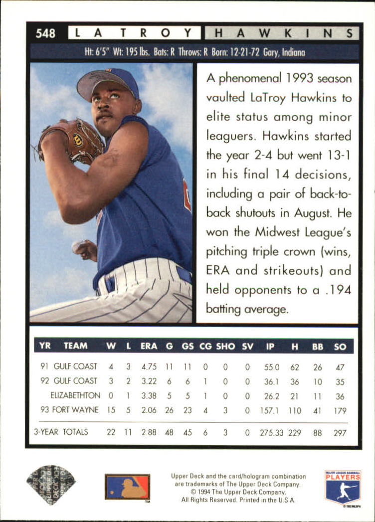 A1351- 1994 Upper Deck Electric Diamond BB 401-550+ -You Pick- 10+ FREE US SHIP - Picture 102 of 134