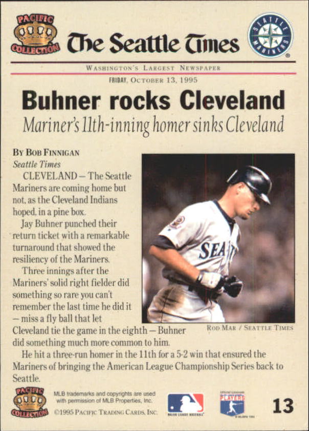 B6015 - 1995 Mariners Pacific Baseballkarte #S 1-50 -Sie wählen aus- 15+ KOSTENLOSER US-VERSAND - Bild 18 von 70