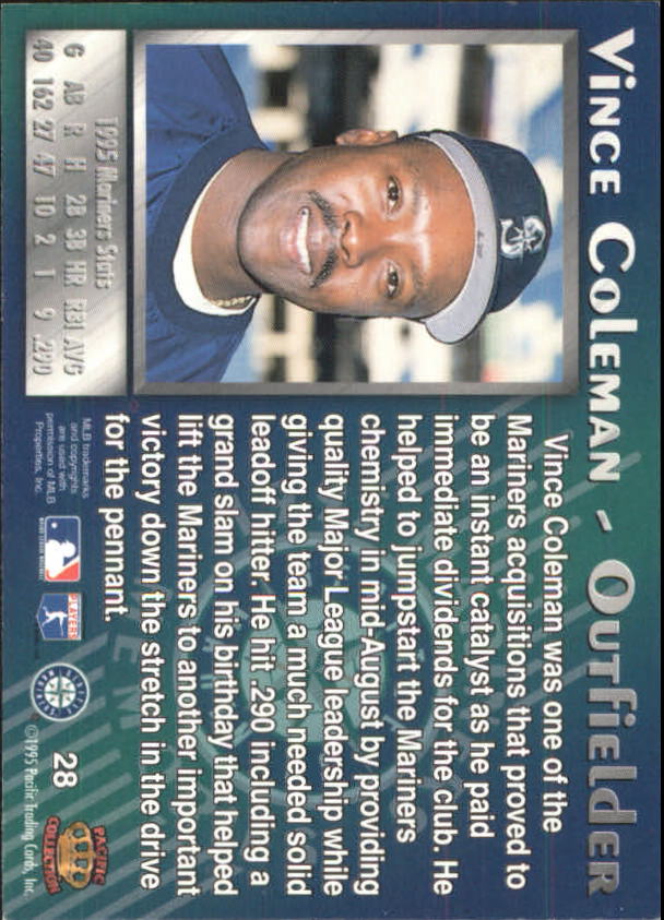 B6015 - 1995 Mariners Pacific Baseballkarte #S 1-50 -Sie wählen aus- 15+ KOSTENLOSER US-VERSAND - Bild 40 von 70