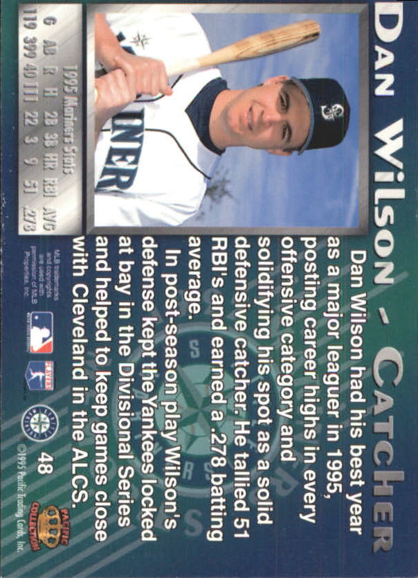 B6015 - 1995 Mariners Pacific Baseballkarte #S 1-50 -Sie wählen aus- 15+ KOSTENLOSER US-VERSAND - Bild 68 von 70