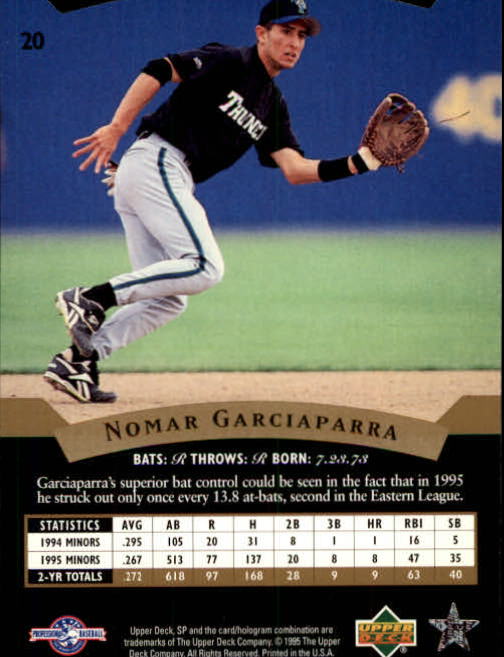 1995 SP Top Prospects #20 Nomar Garciaparra back image