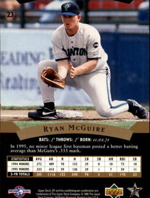 1995 SP Top Prospects #23 Ryan McGuire back image