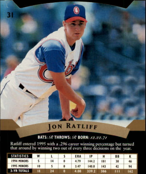 1995 SP Top Prospects #31 Jon Ratliff back image